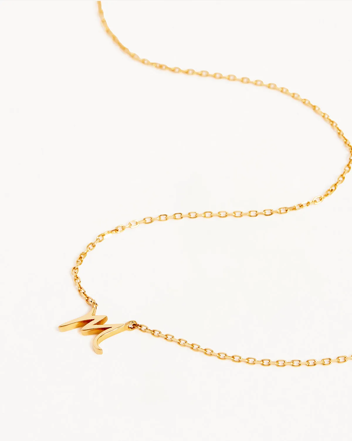 14k Solid Gold Love Letter Necklace Bycharlotte