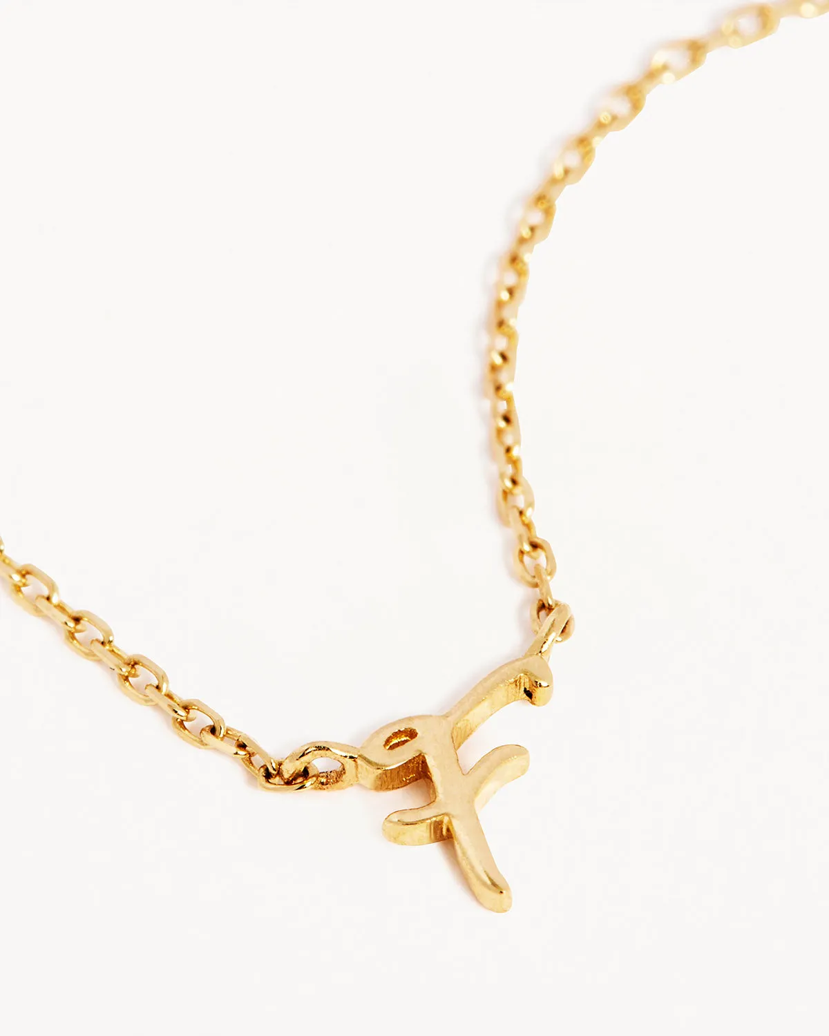 14k Solid Gold Love Letter Necklace Bycharlotte