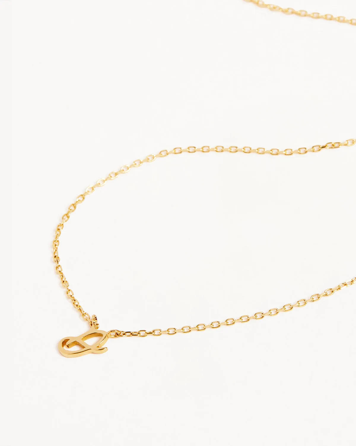14k Solid Gold Love Letter Necklace Bycharlotte