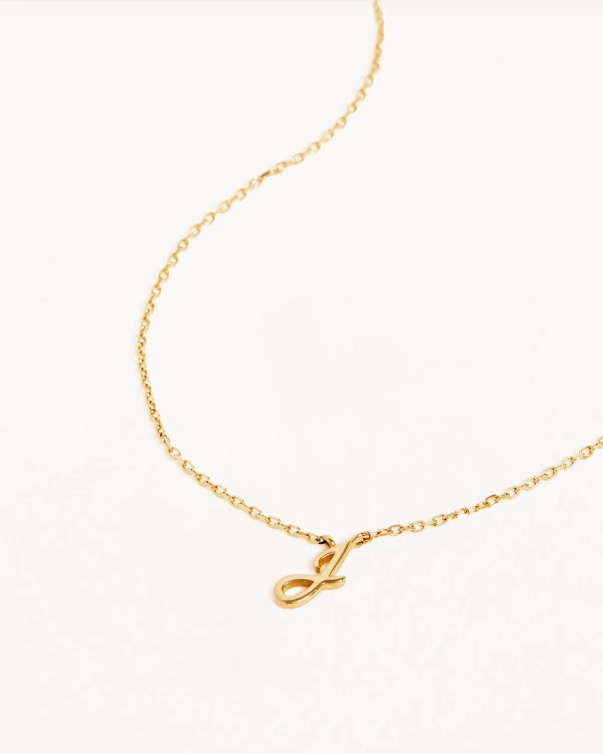 14k Solid Gold Love Letter Necklace Bycharlotte