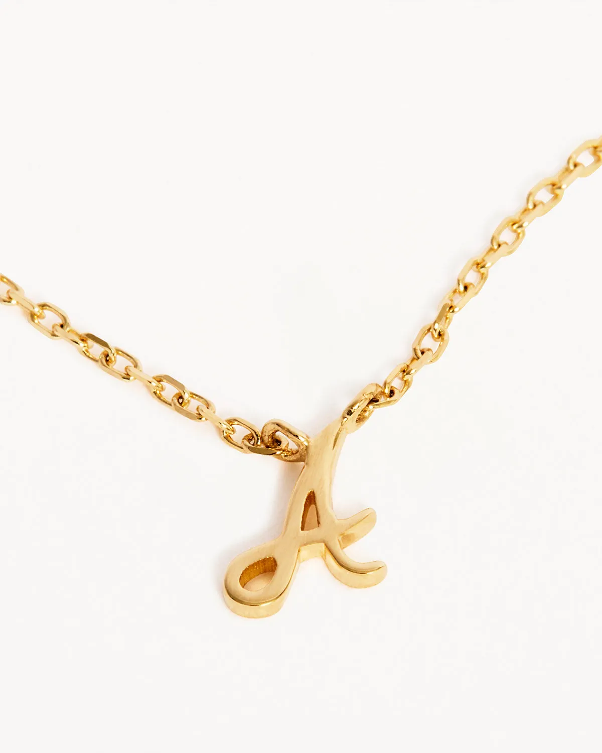 14k Solid Gold Love Letter Necklace Bycharlotte