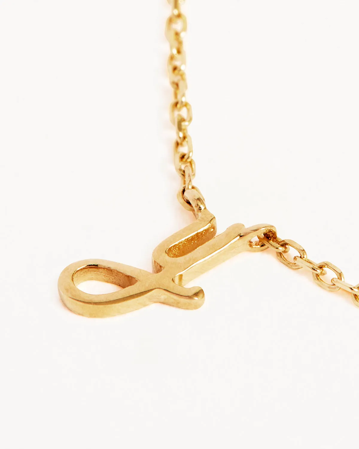 14k Solid Gold Love Letter Necklace Bycharlotte