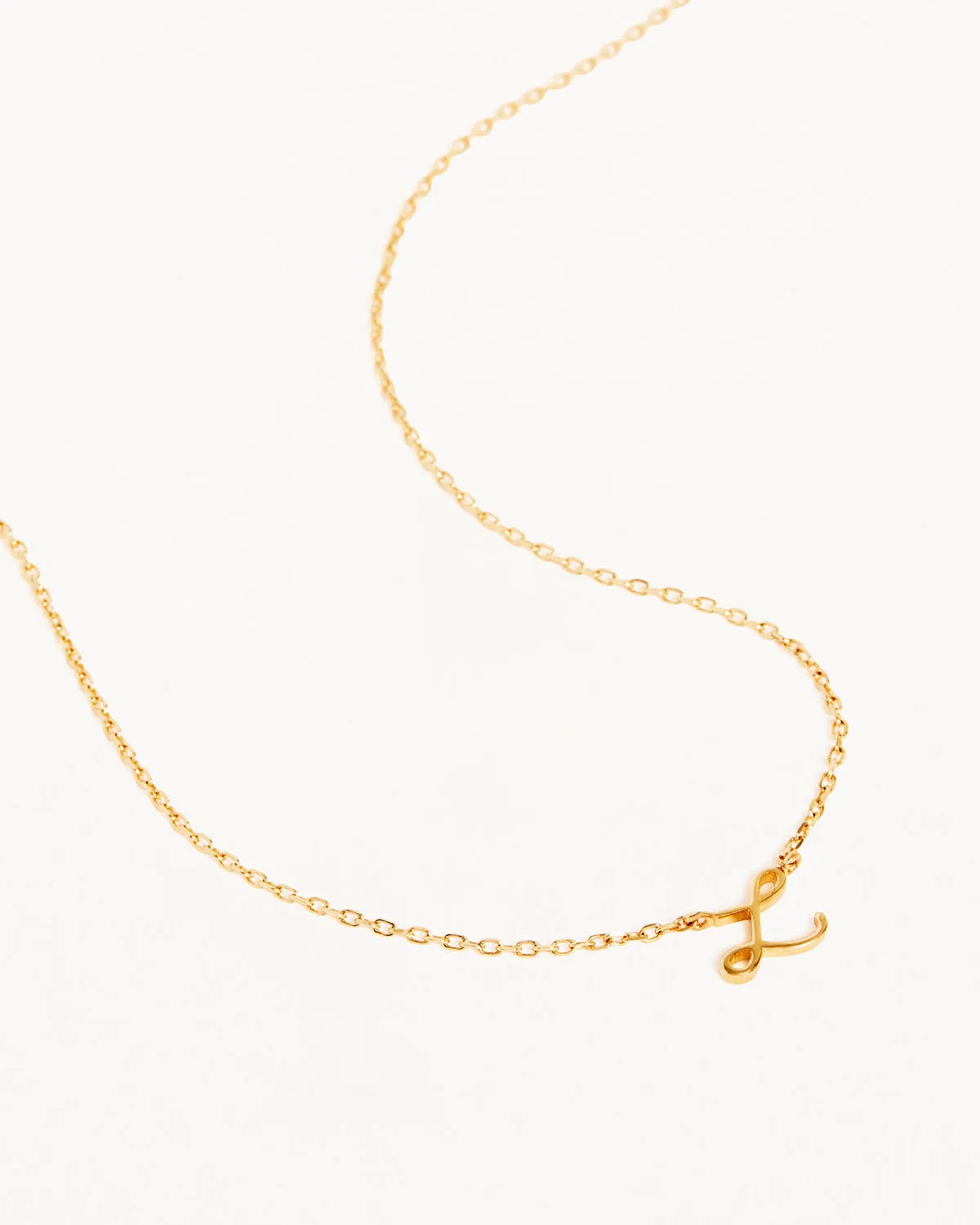 14k Solid Gold Love Letter Necklace Bycharlotte