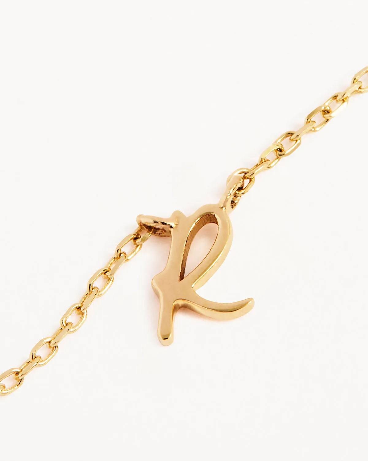 14k Solid Gold Love Letter Necklace Bycharlotte