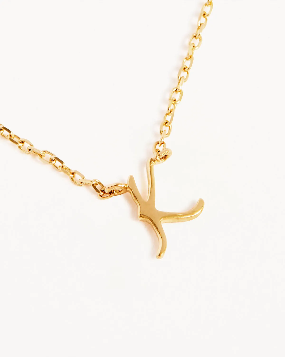 14k Solid Gold Love Letter Necklace Bycharlotte