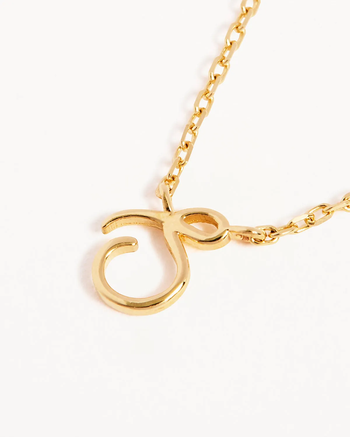 14k Solid Gold Love Letter Necklace Bycharlotte