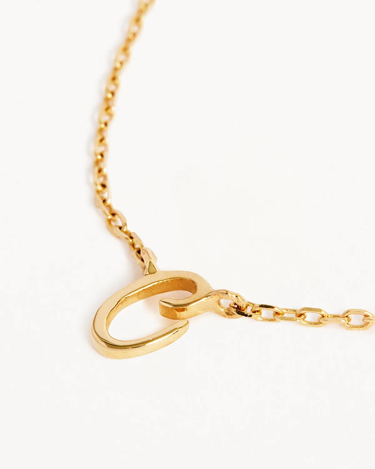 14k Solid Gold Love Letter Necklace Bycharlotte