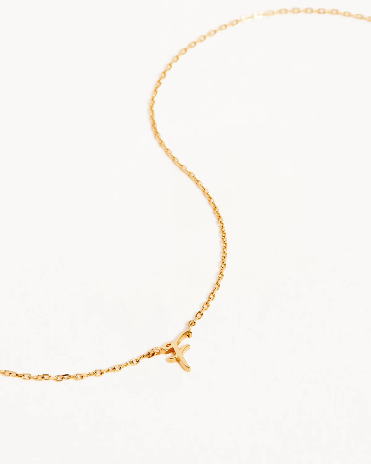 14k Solid Gold Love Letter Necklace Bycharlotte