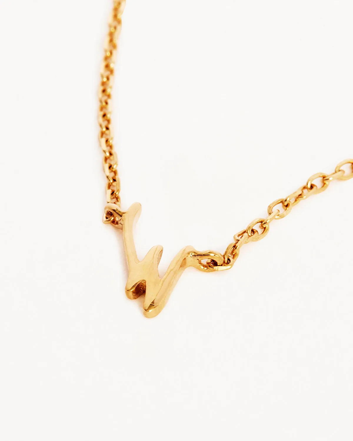 14k Solid Gold Love Letter Necklace Bycharlotte