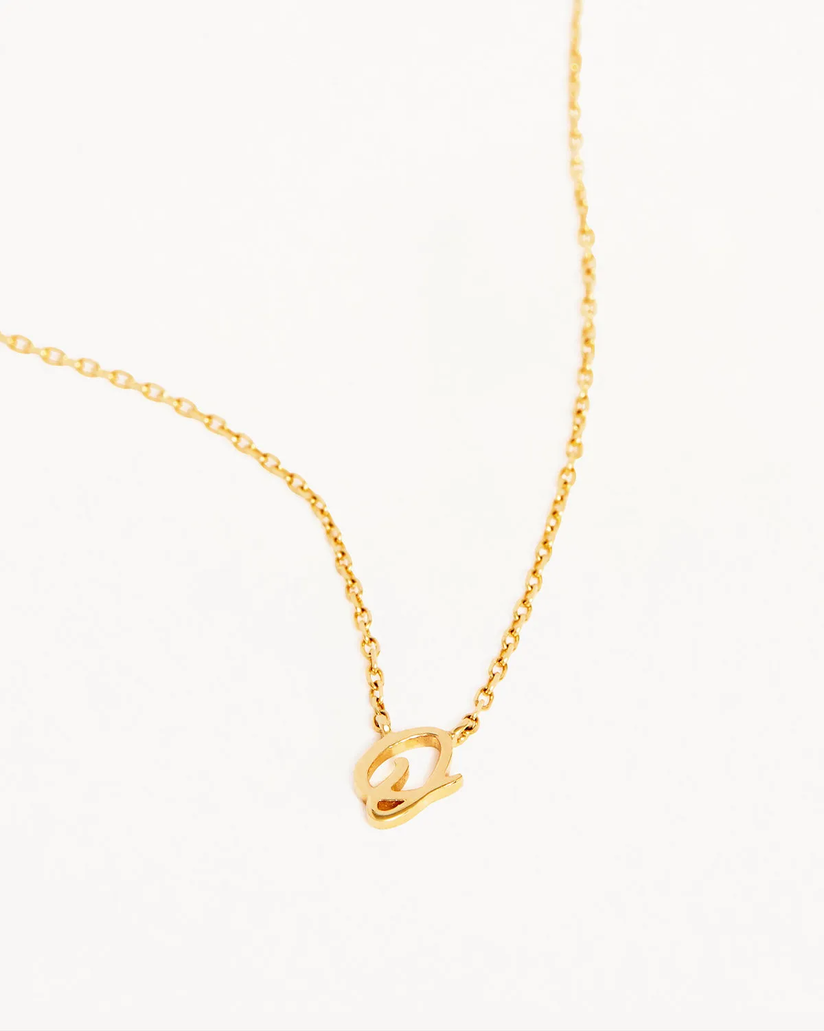 14k Solid Gold Love Letter Necklace Bycharlotte