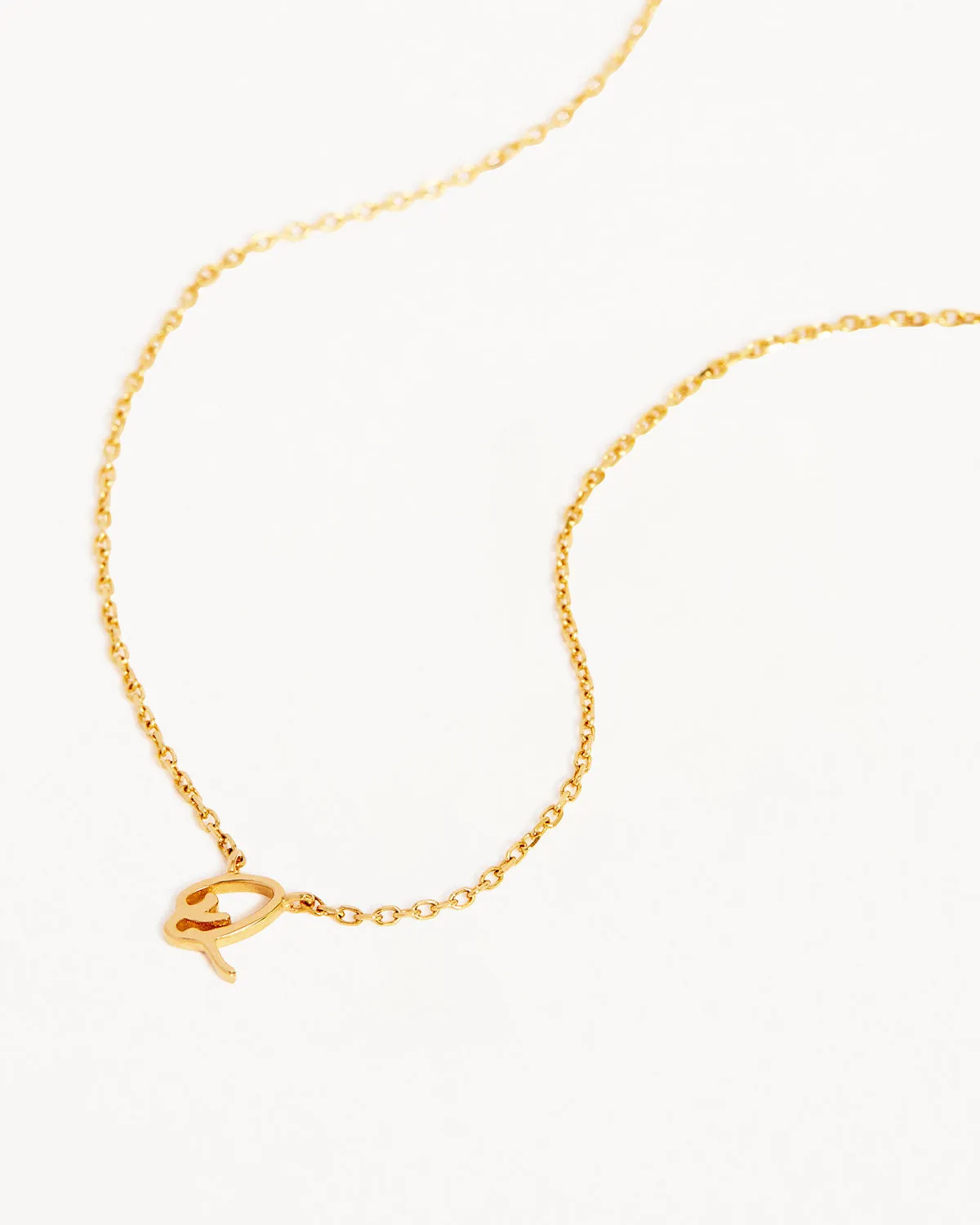 14k Solid Gold Love Letter Necklace Bycharlotte