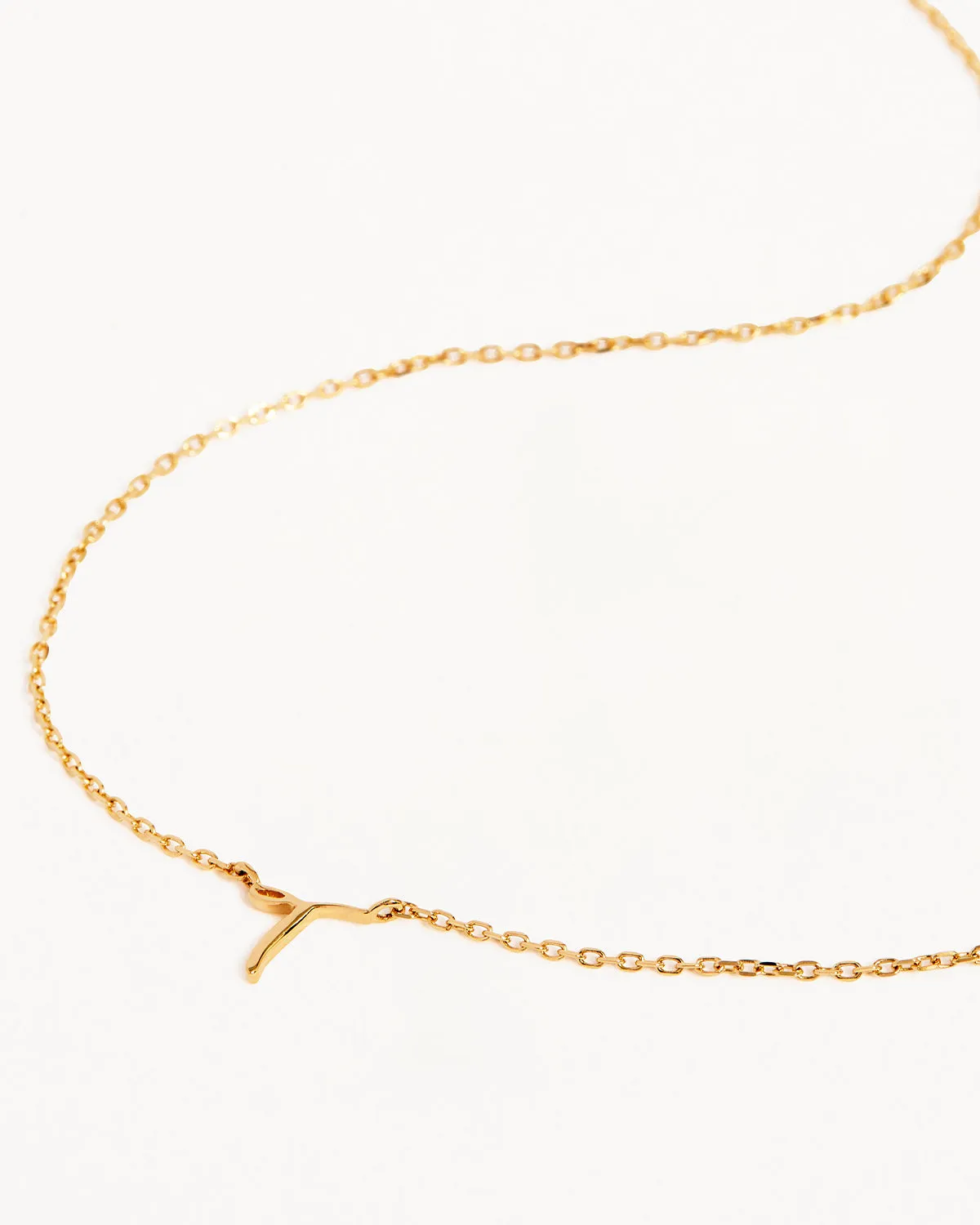 14k Solid Gold Love Letter Necklace Bycharlotte