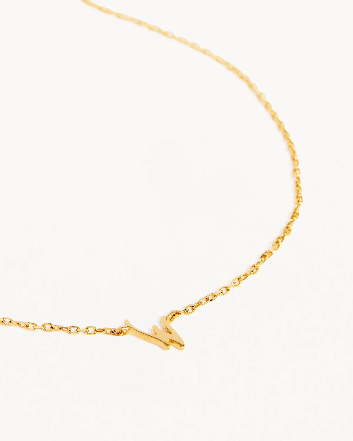 14k Solid Gold Love Letter Necklace Bycharlotte