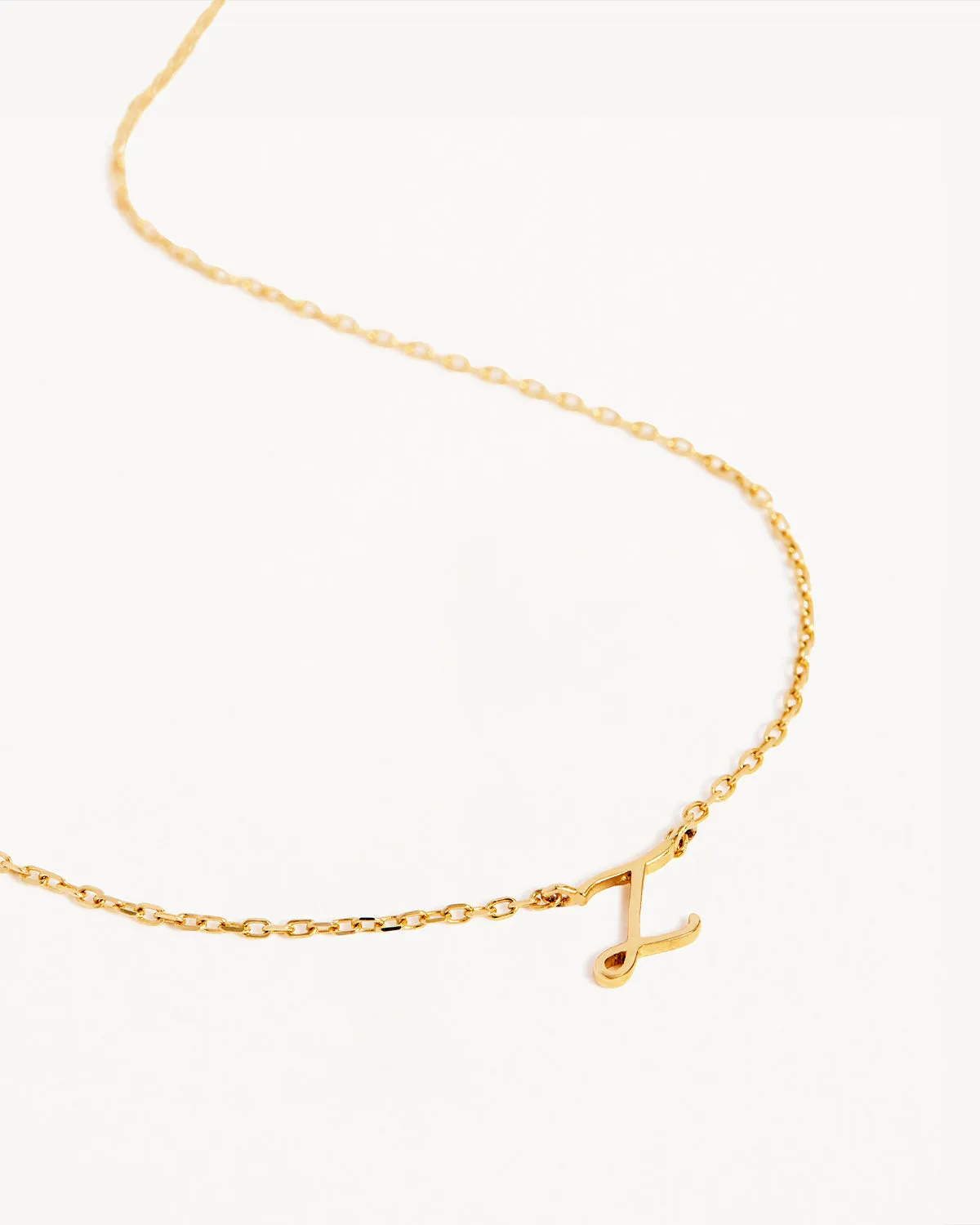 14k Solid Gold Love Letter Necklace Bycharlotte