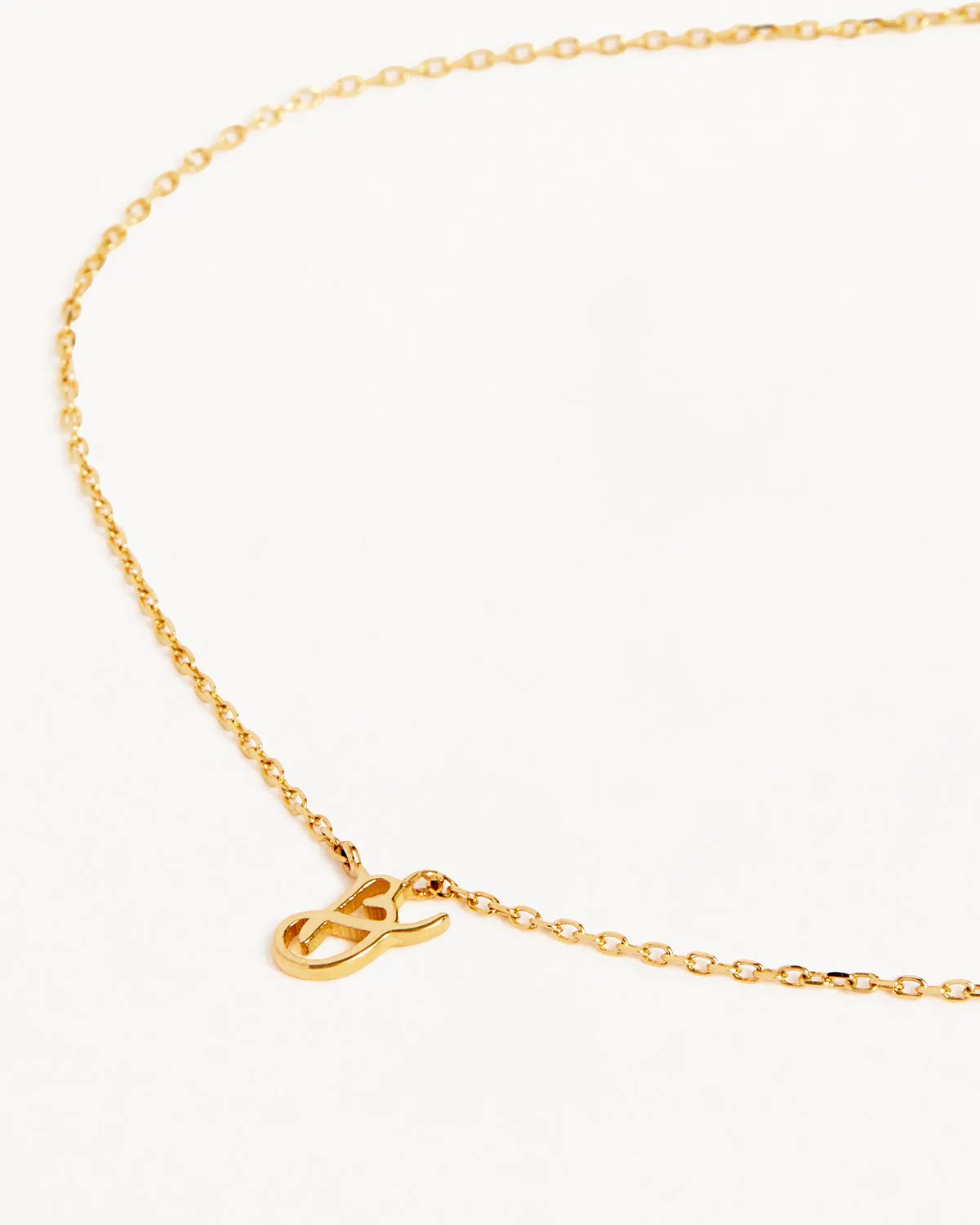 14k Solid Gold Love Letter Necklace Bycharlotte