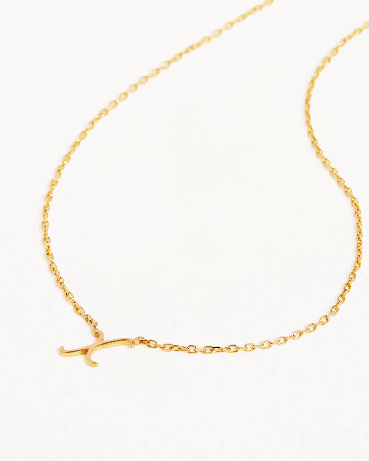 14k Solid Gold Love Letter Necklace Bycharlotte