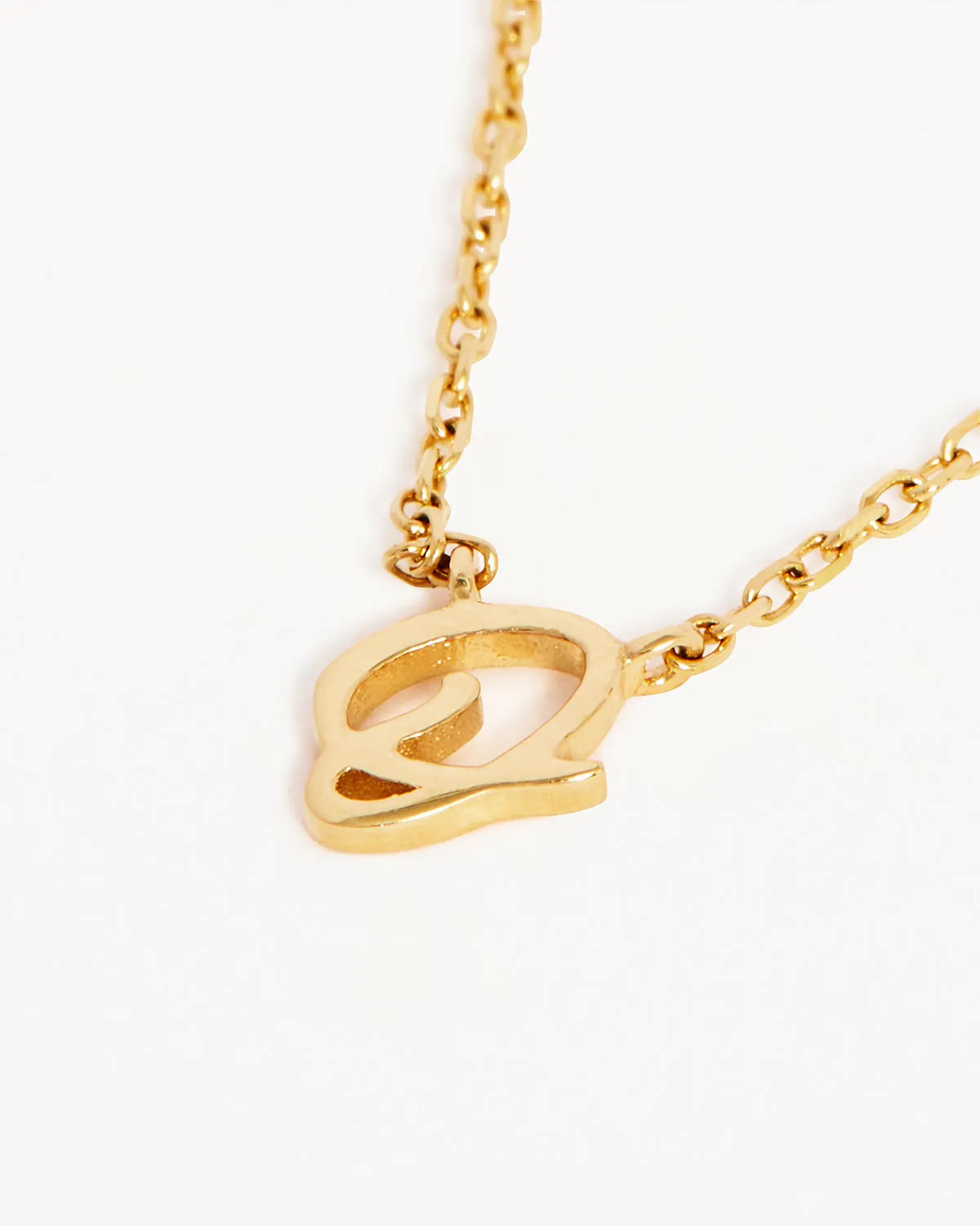 14k Solid Gold Love Letter Necklace Bycharlotte