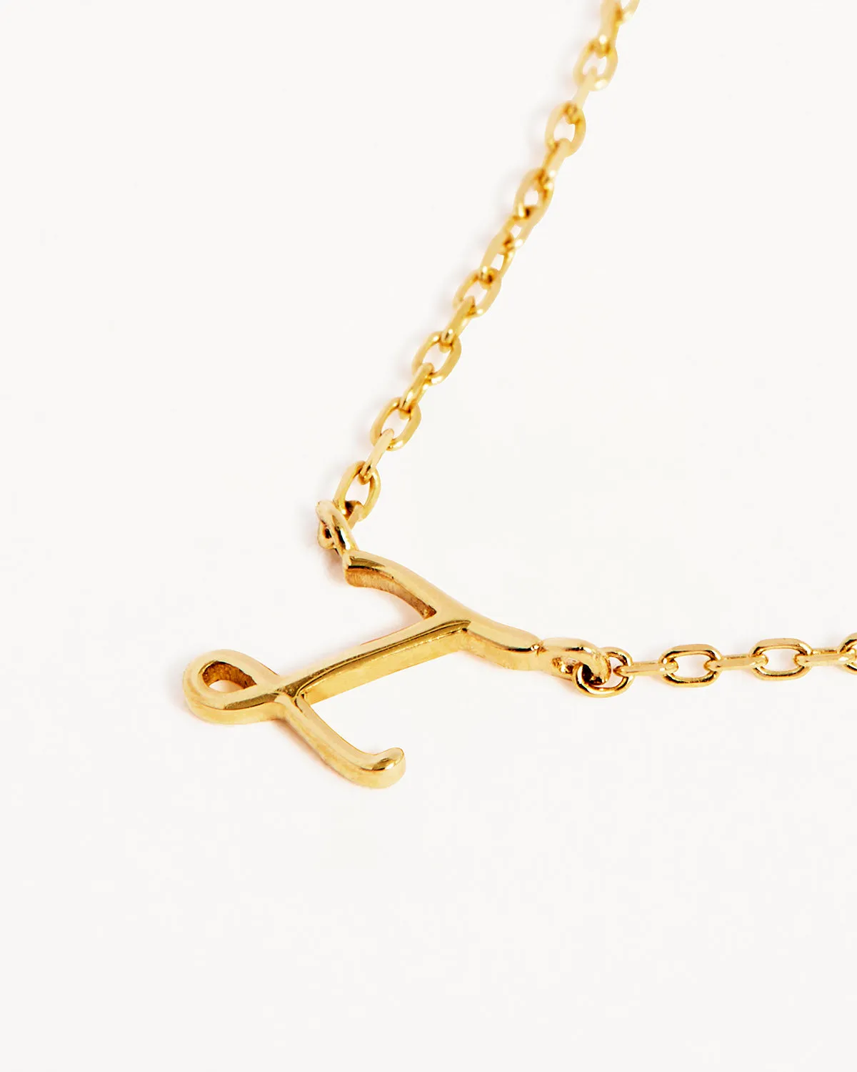 14k Solid Gold Love Letter Necklace Bycharlotte
