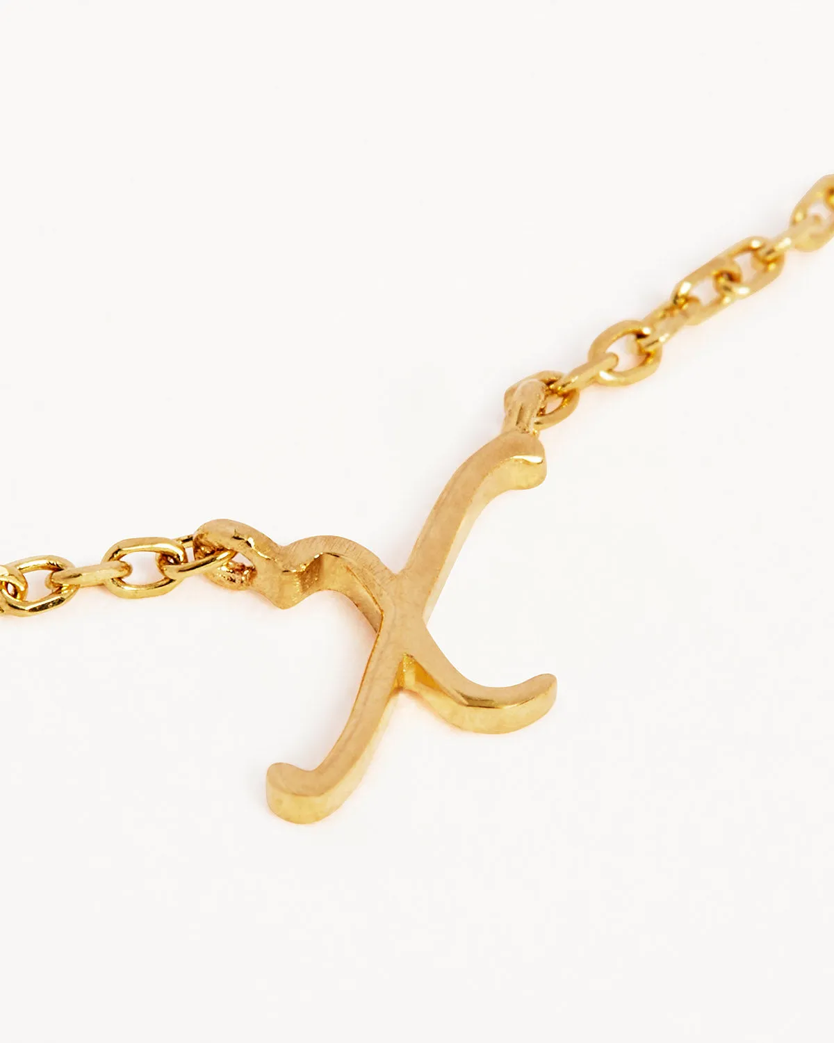 14k Solid Gold Love Letter Necklace Bycharlotte