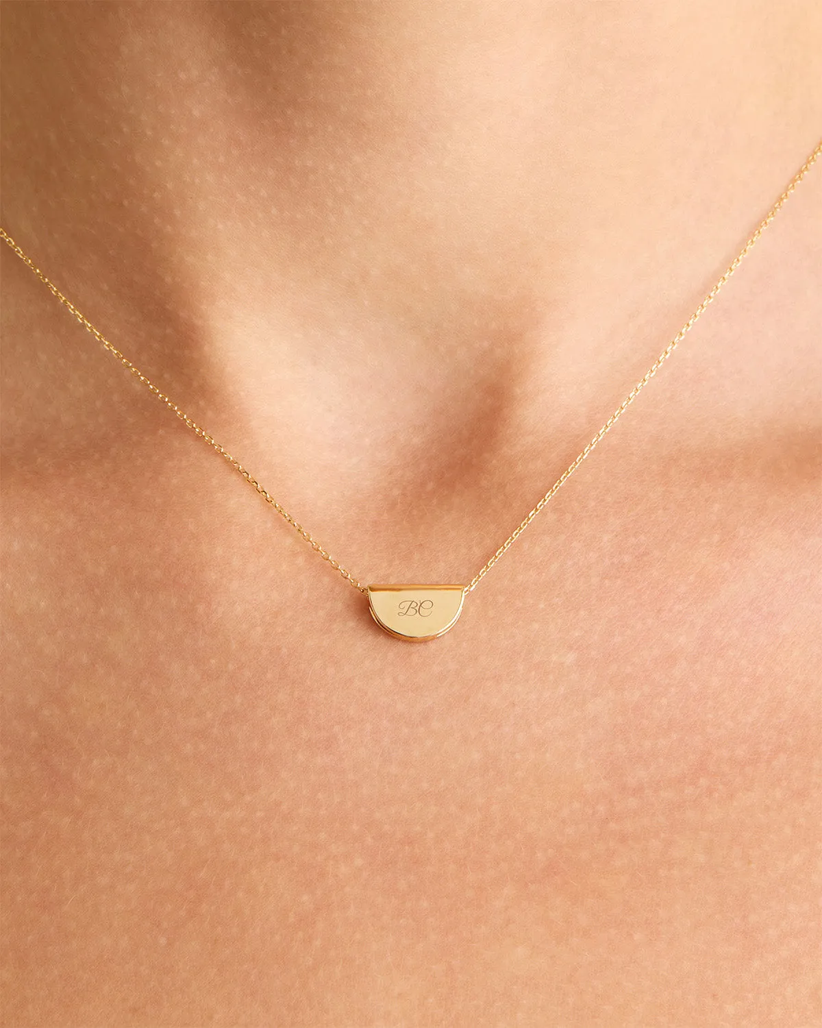14k Solid Gold Mini Lotus Necklace Bycharlotte