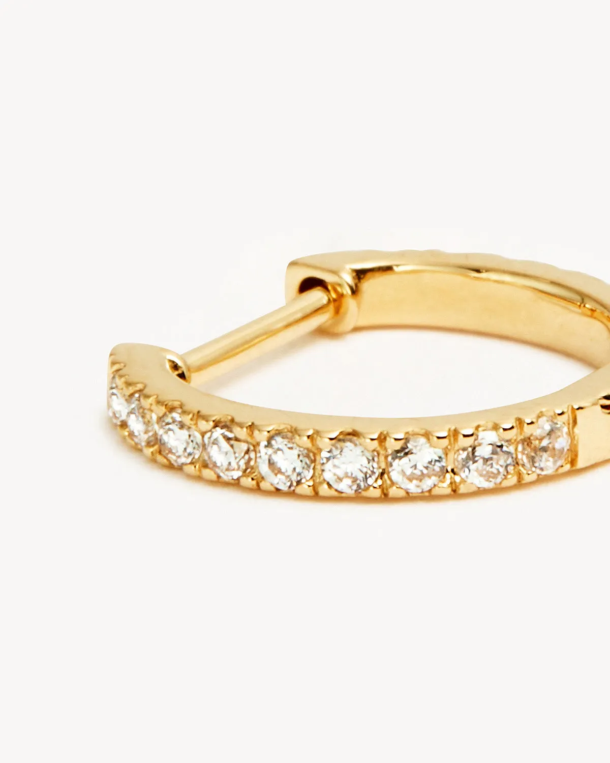 14k Solid Gold Mist Diamond Hoop Bycharlotte