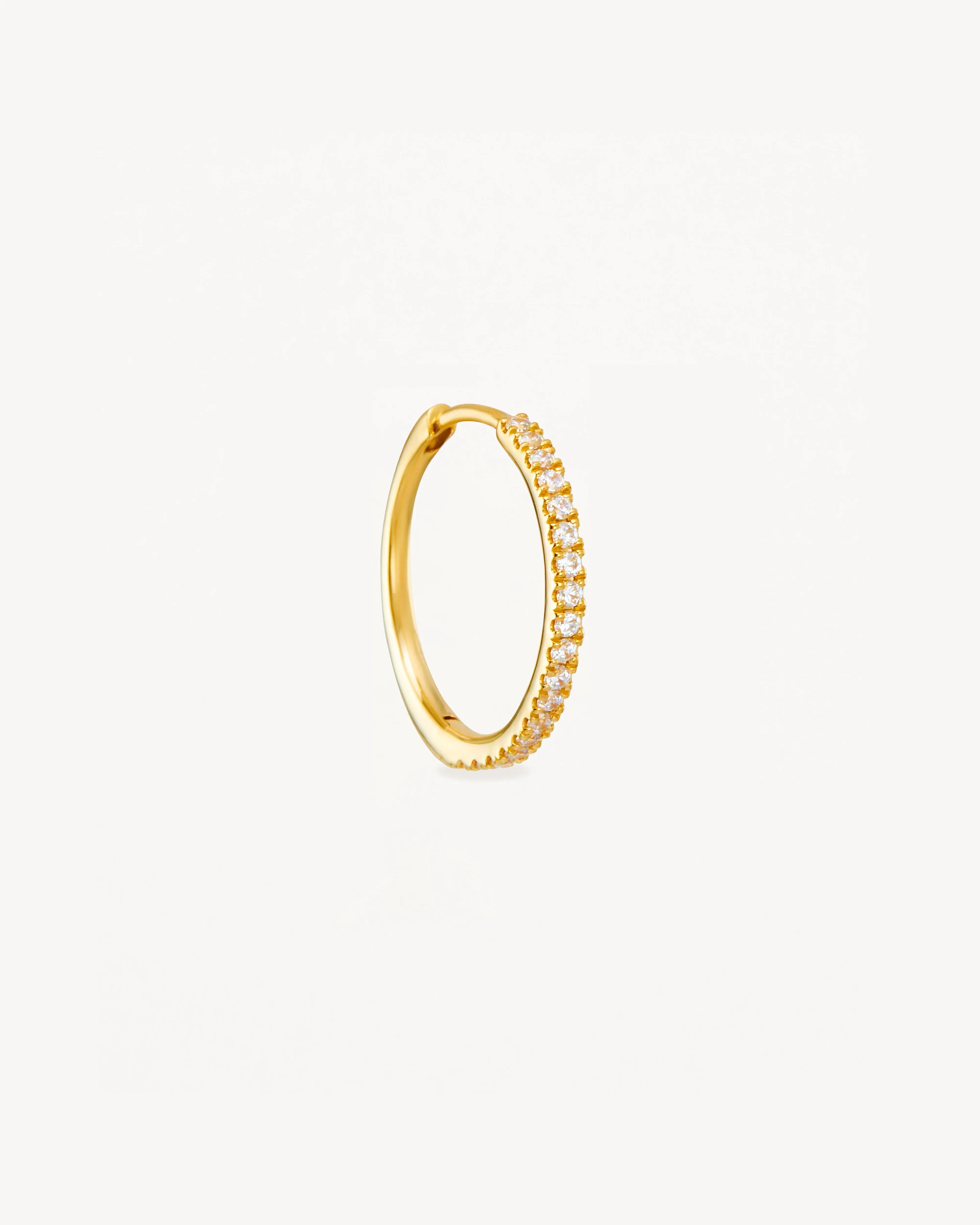 14k Solid Gold Mist Lab-Grown Diamond Hoop Bycharlotte