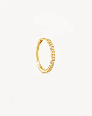14k Solid Gold Mist Lab-Grown Diamond Hoop Bycharlotte