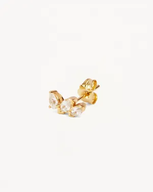 14k Solid Gold Petal by Petal Lab-Grown Diamond Earring - Left Bycharlotte