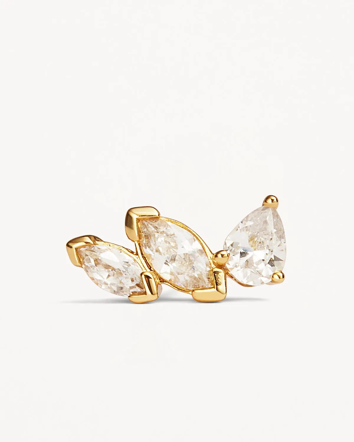 14k Solid Gold Petal by Petal Lab-Grown Diamond Earring - Right Bycharlotte