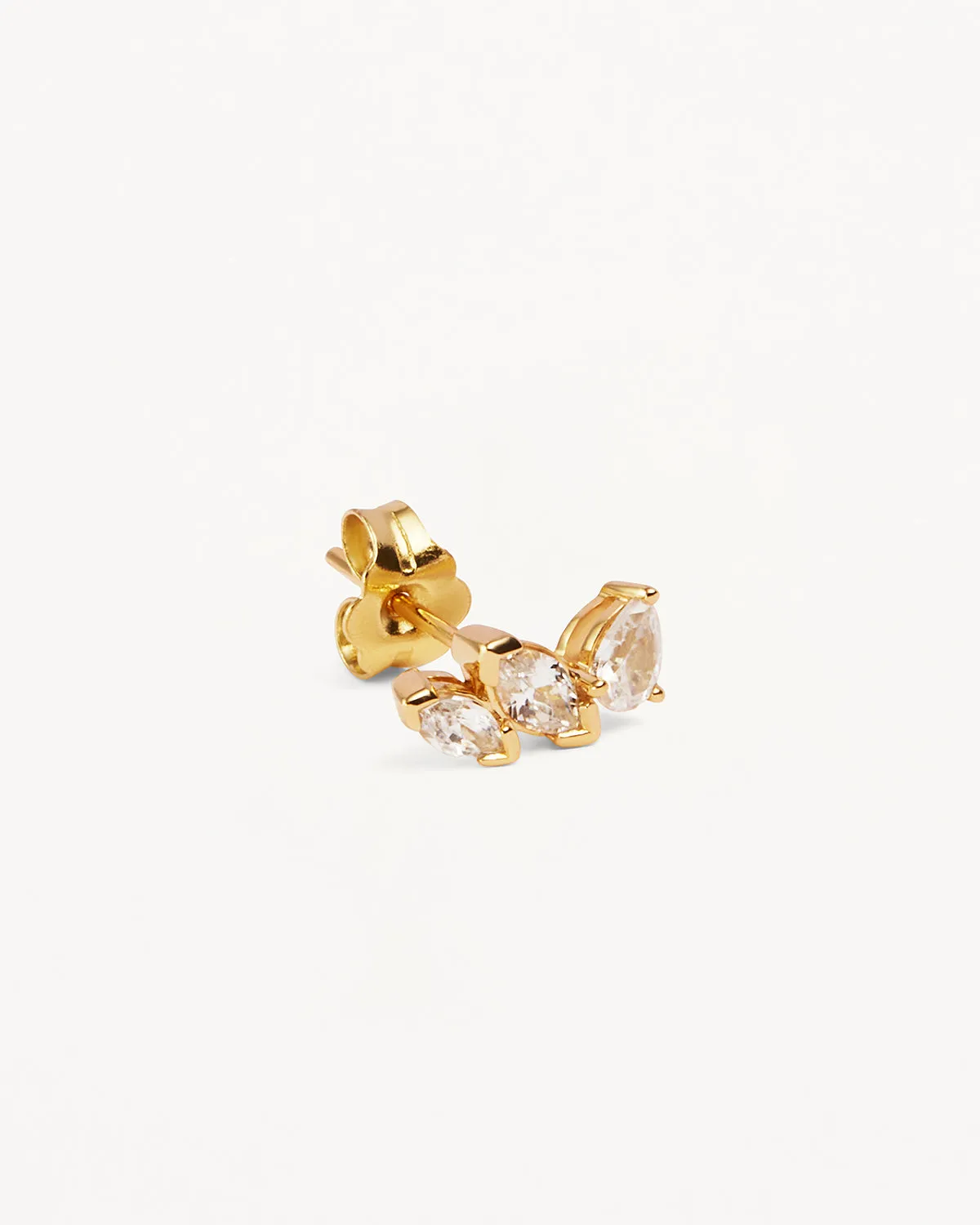14k Solid Gold Petal by Petal Lab-Grown Diamond Earring - Right Bycharlotte