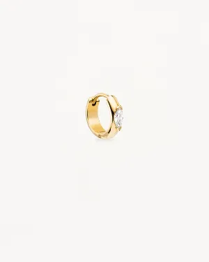 14k Solid Gold Petal of Hope Lab-Grown Diamond Hoop Bycharlotte