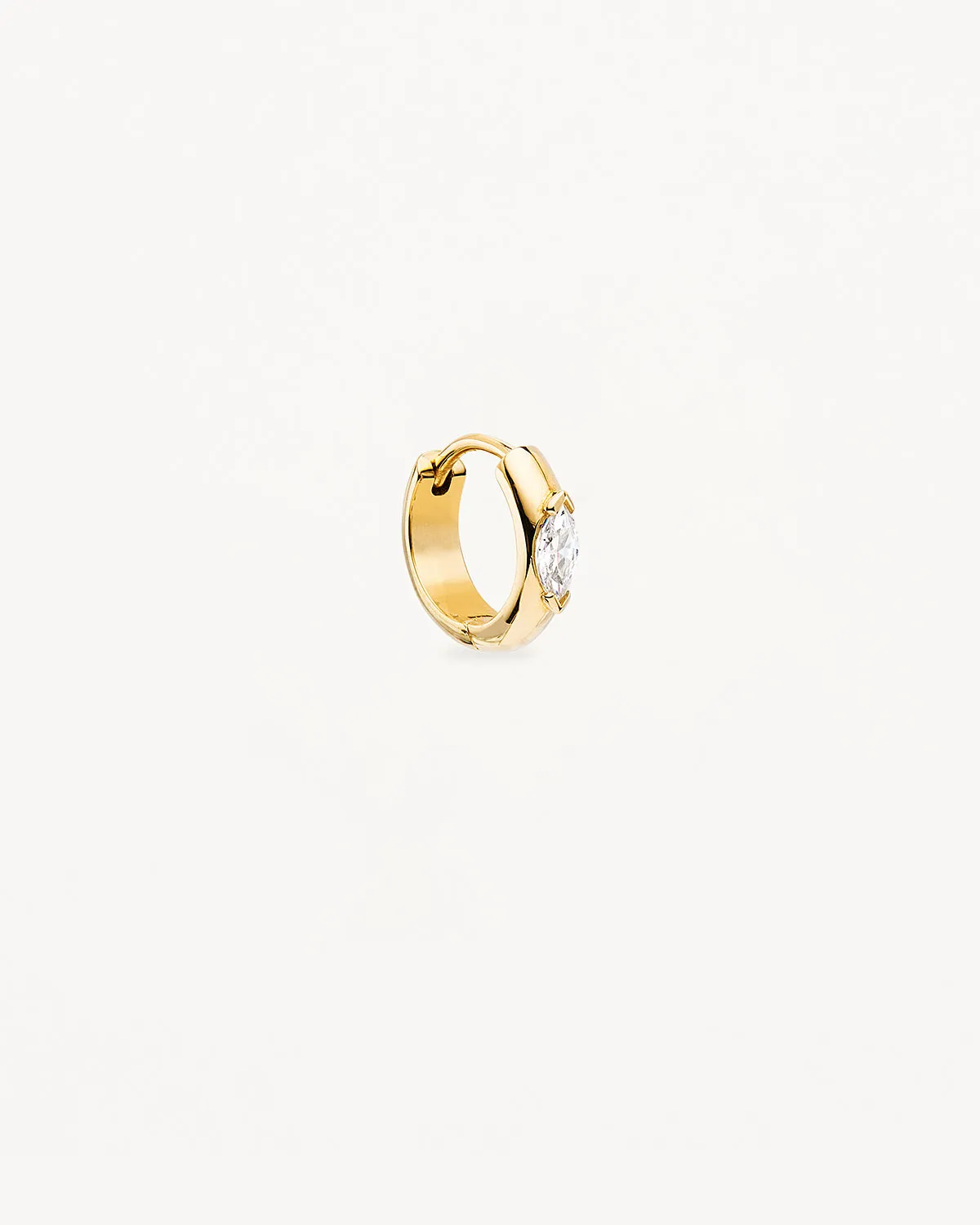 14k Solid Gold Petal of Hope Lab-Grown Diamond Hoop Bycharlotte