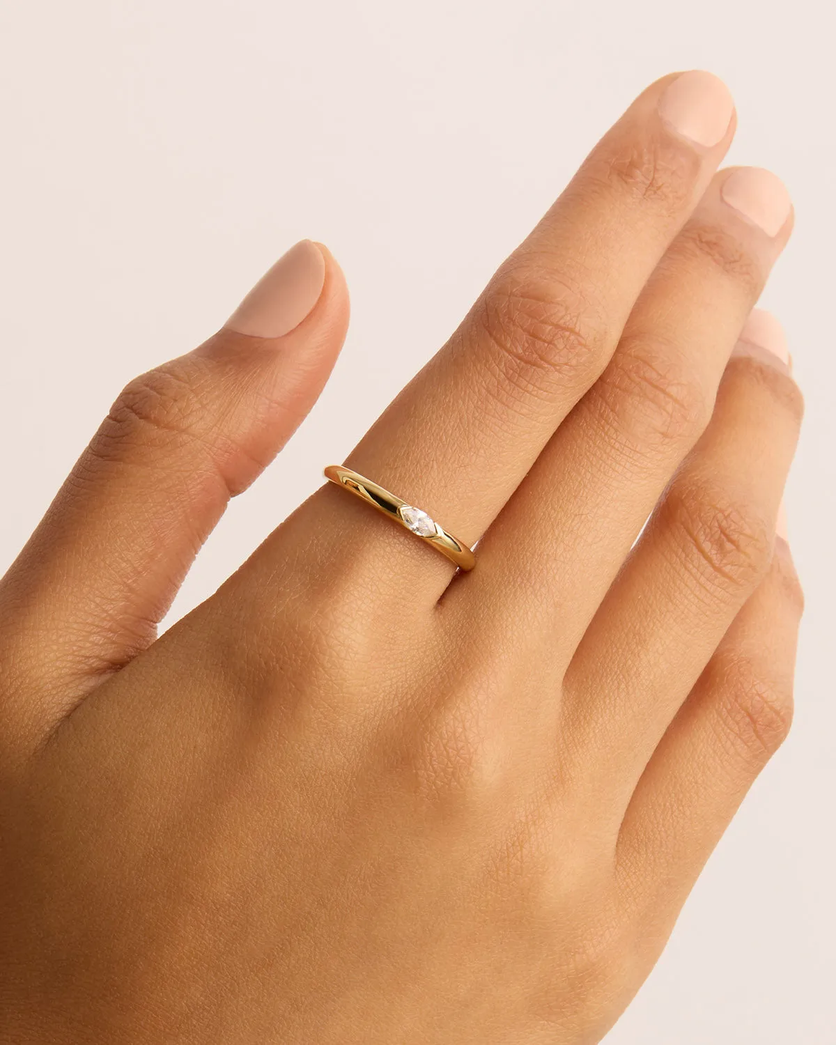 14k Solid Gold Petal of Hope Lab-Grown Diamond Ring Bycharlotte
