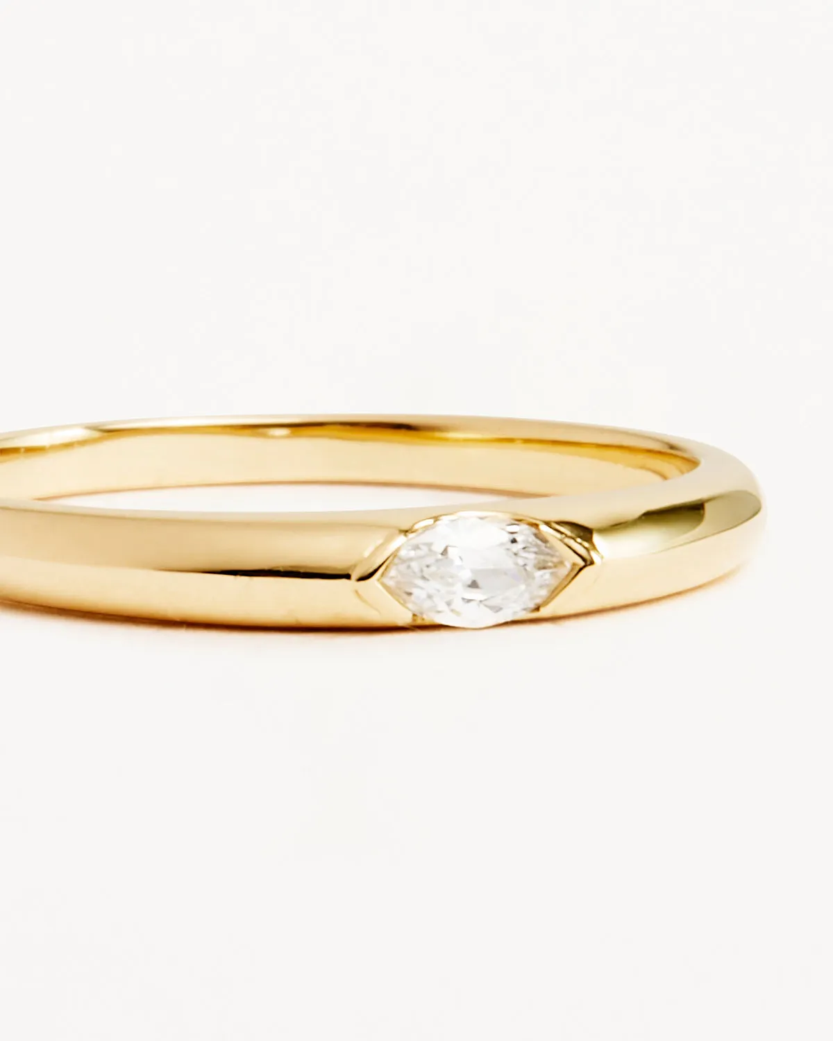 14k Solid Gold Petal of Hope Lab-Grown Diamond Ring Bycharlotte