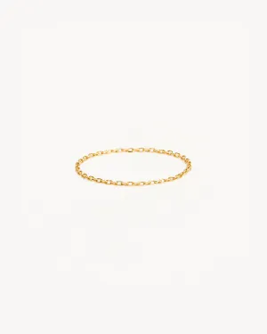 14k Solid Gold Purity Chain Ring Bycharlotte