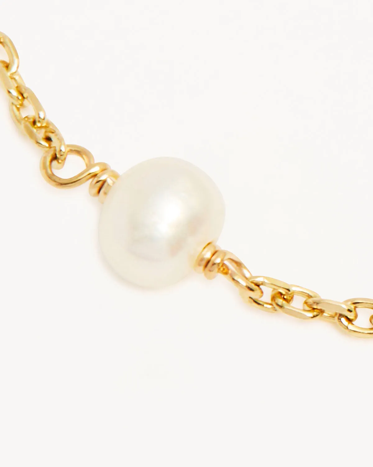 14k Solid Gold Serene Pearl Bracelet Bycharlotte