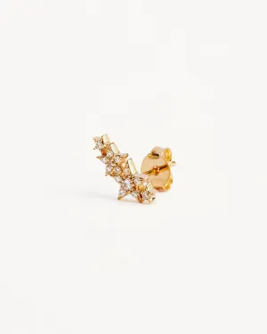 14k Solid Gold Stardust Lab-Grown Diamond Ear Crawler-Right Bycharlotte
