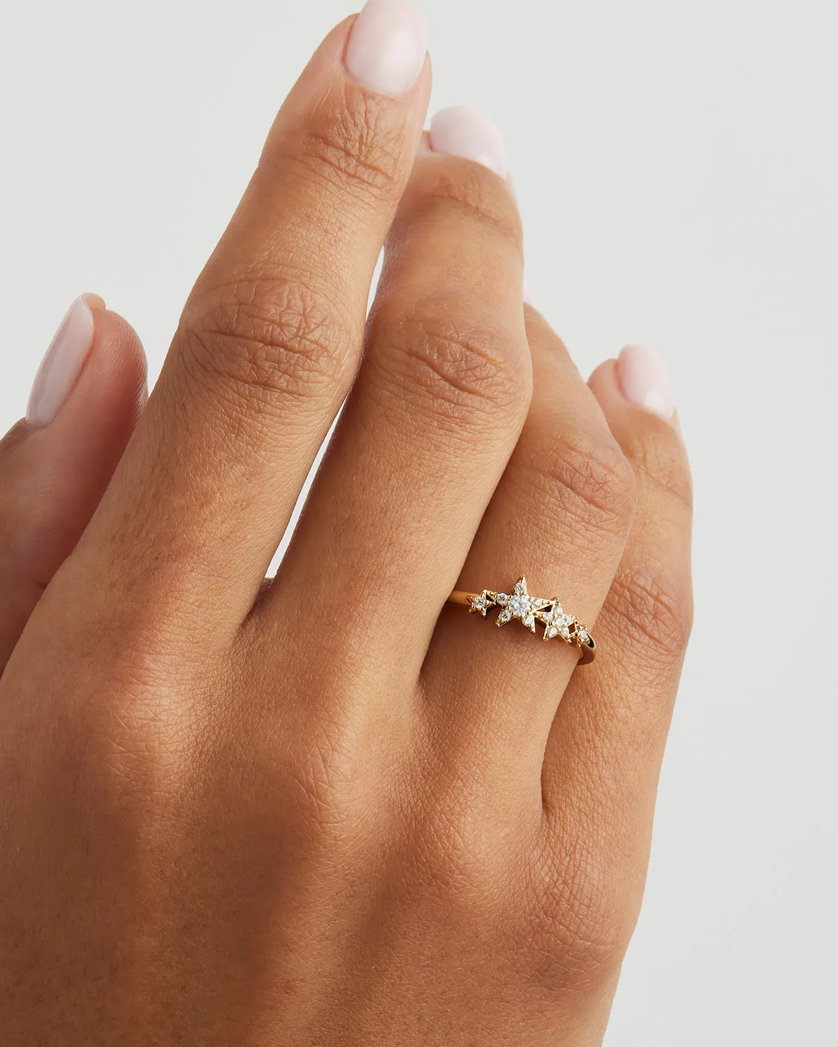 14k Solid Gold Stardust Lab-Grown Diamond Ring Bycharlotte