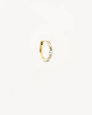 14k Solid Gold Sunlit Petals Lab-Grown Diamond Hoop Bycharlotte