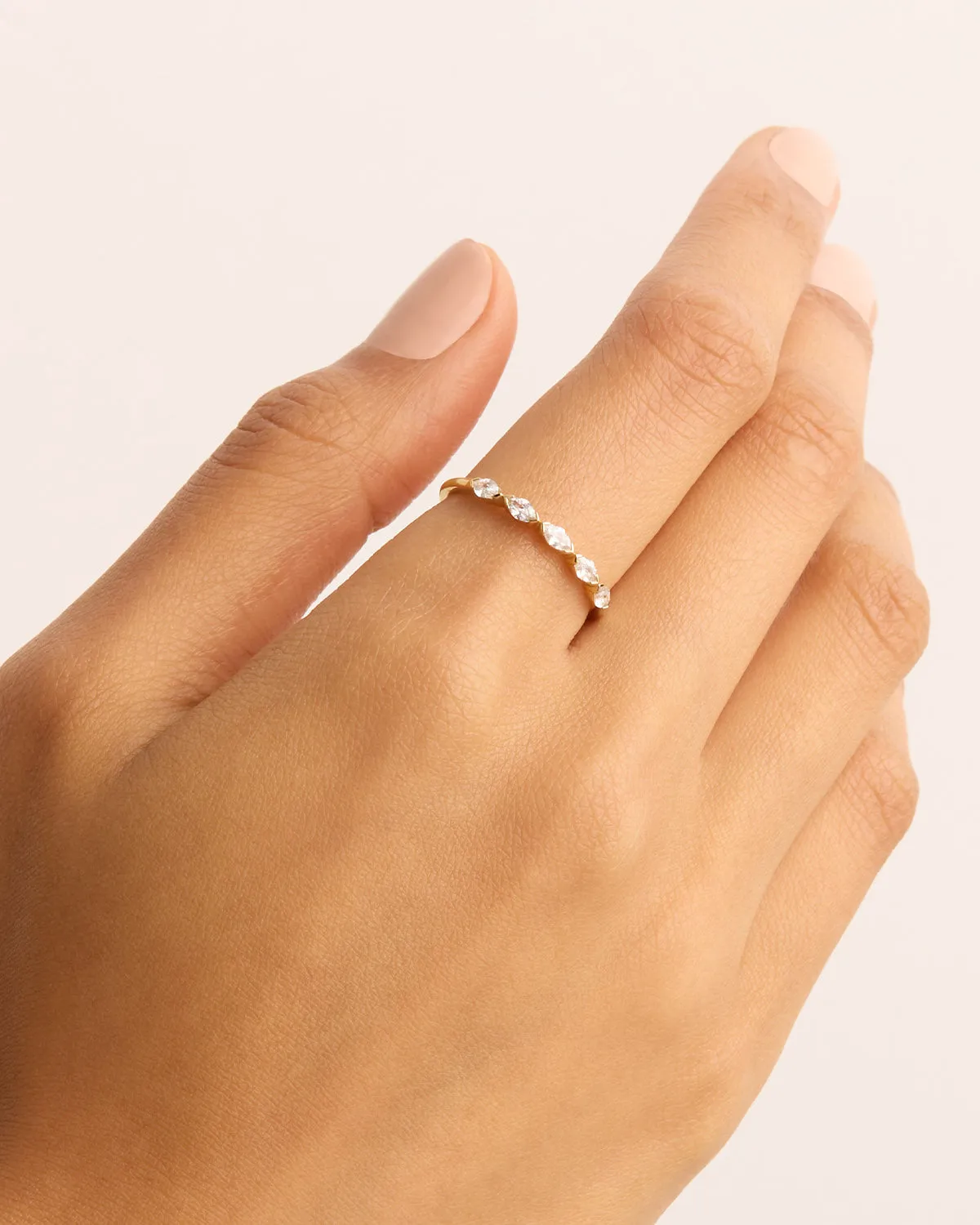 14k Solid Gold Sunlit Petals Lab-Grown Diamond Ring Bycharlotte
