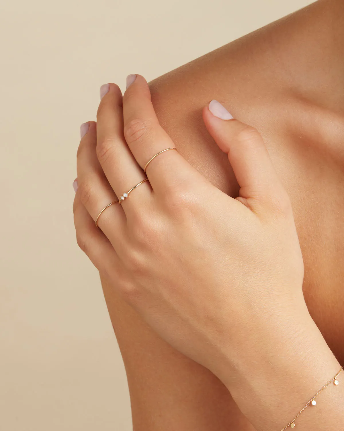 14k Solid Gold Sweet Purity Ring Bycharlotte