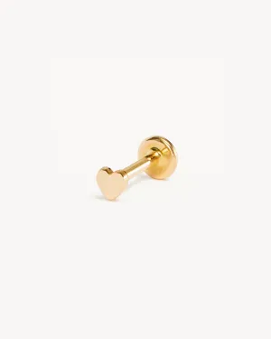 14k Solid Gold Sweetheart Cartilage Flatback Earring Bycharlotte