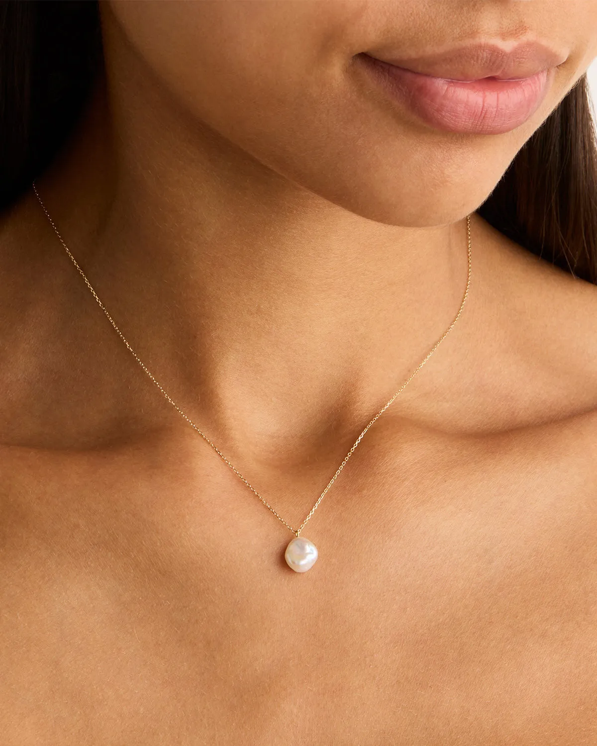 14k Solid Gold Tranquillity Necklace Bycharlotte