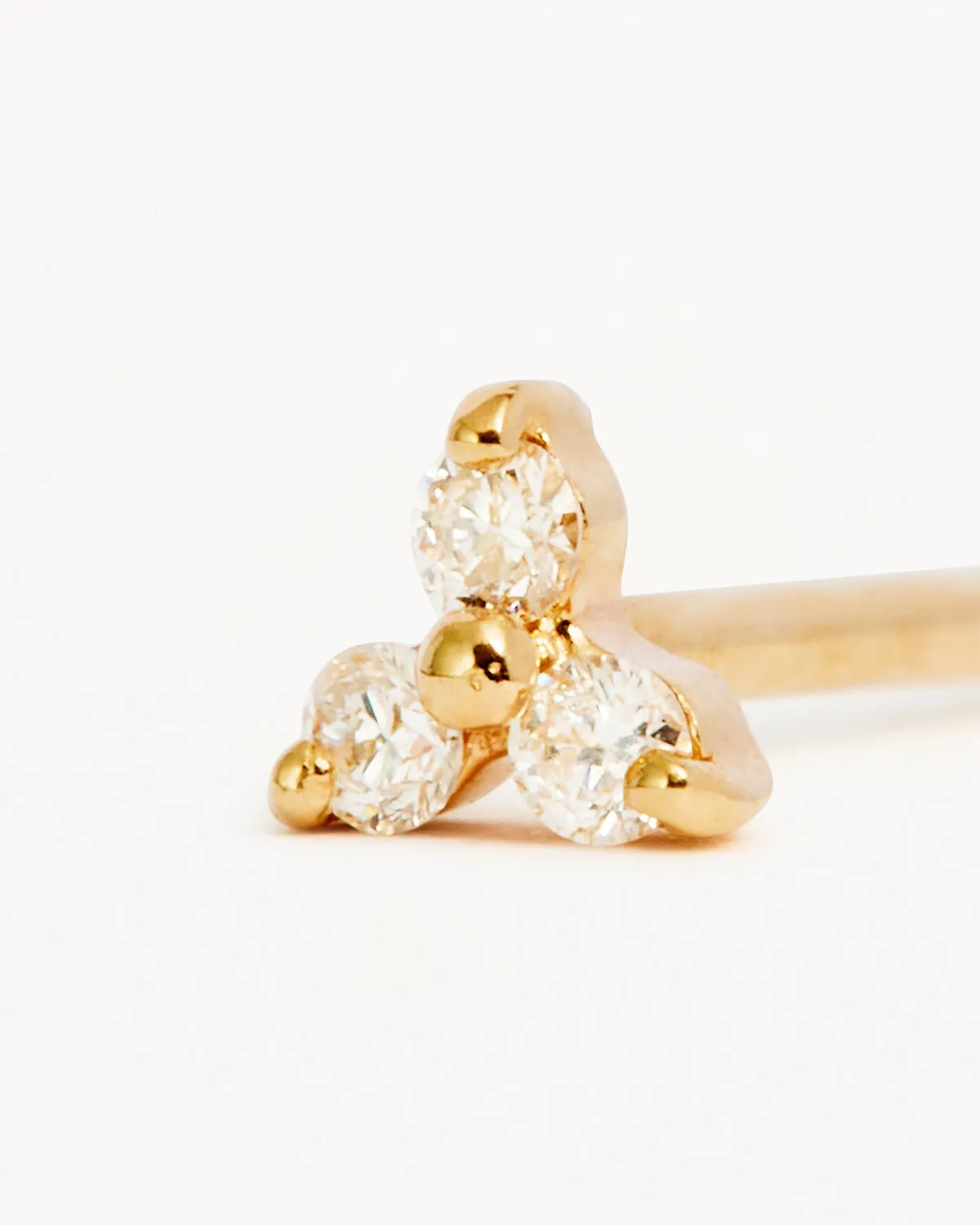 14k Solid Gold Twilight Diamond Stud Earring Bycharlotte