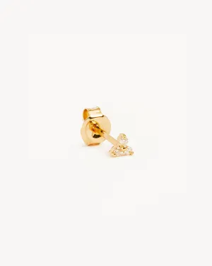 14k Solid Gold Twilight Diamond Stud Earring Bycharlotte