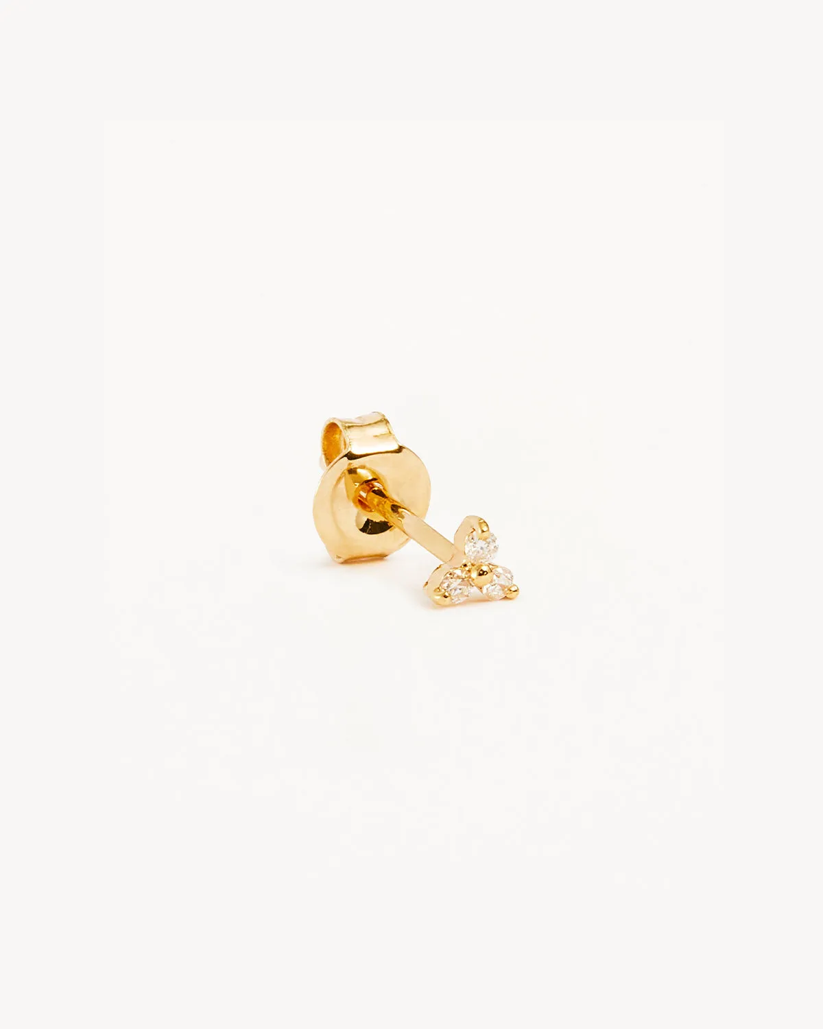 14k Solid Gold Twilight Diamond Stud Earring Bycharlotte