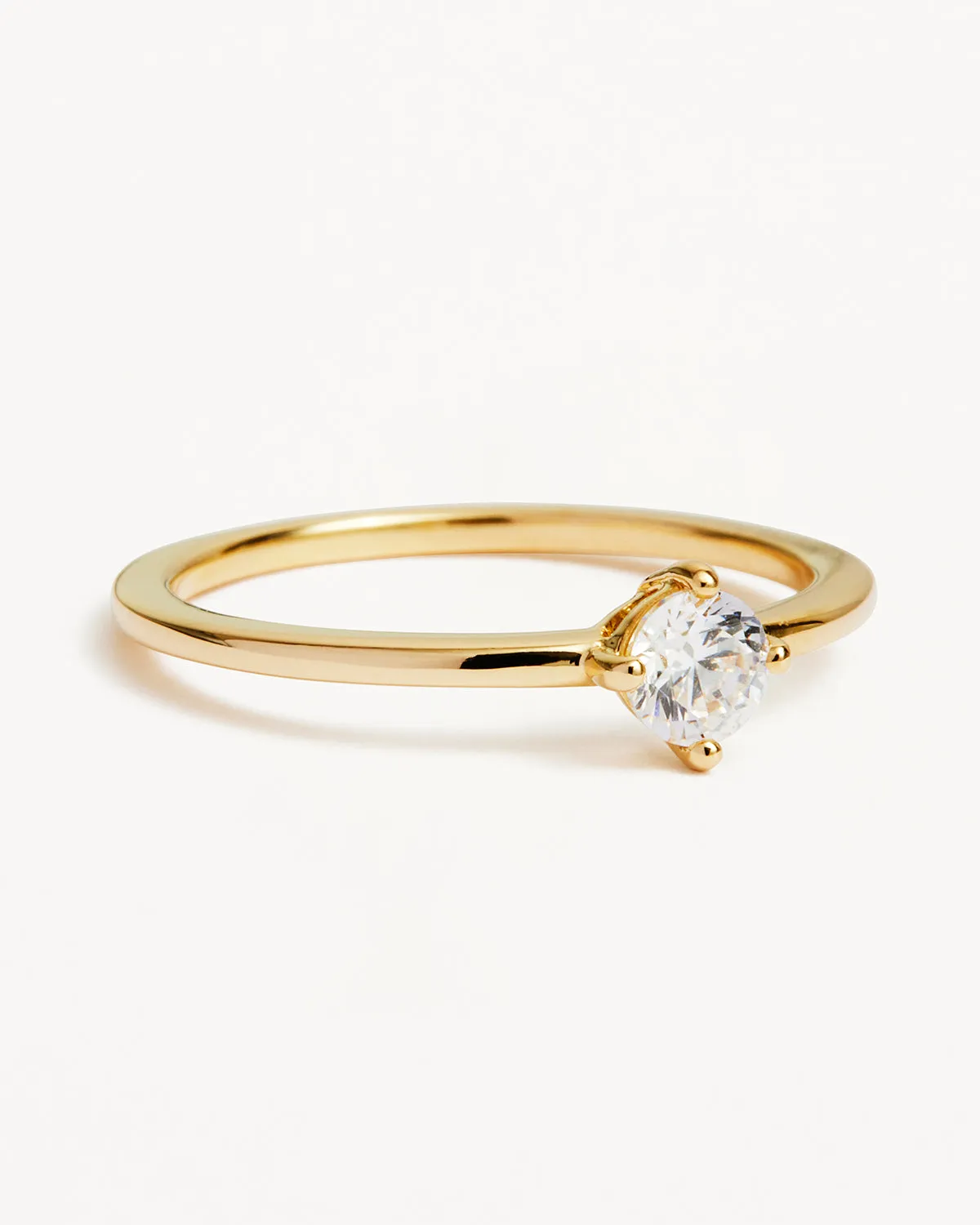 14k Solid Gold Water Drop Lab-Grown Diamond Ring - 4mm Bycharlotte