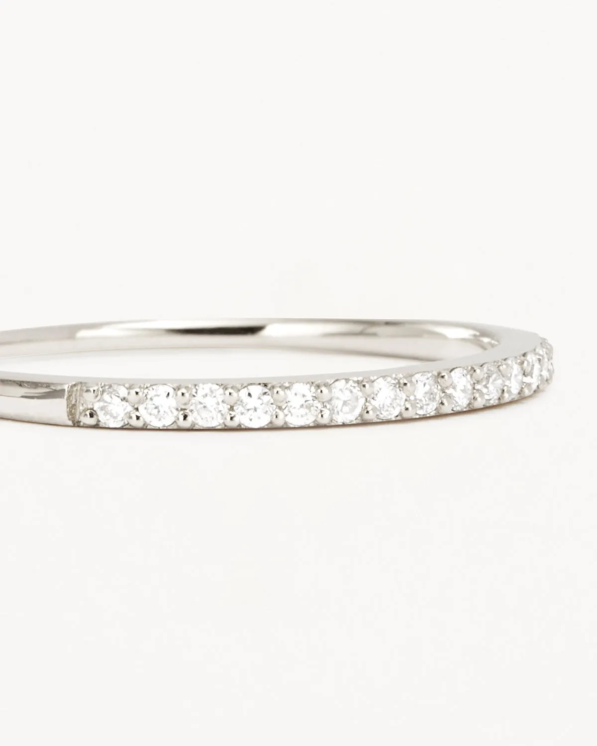 14k Solid White Gold Diamond Halo Ring Bycharlotte
