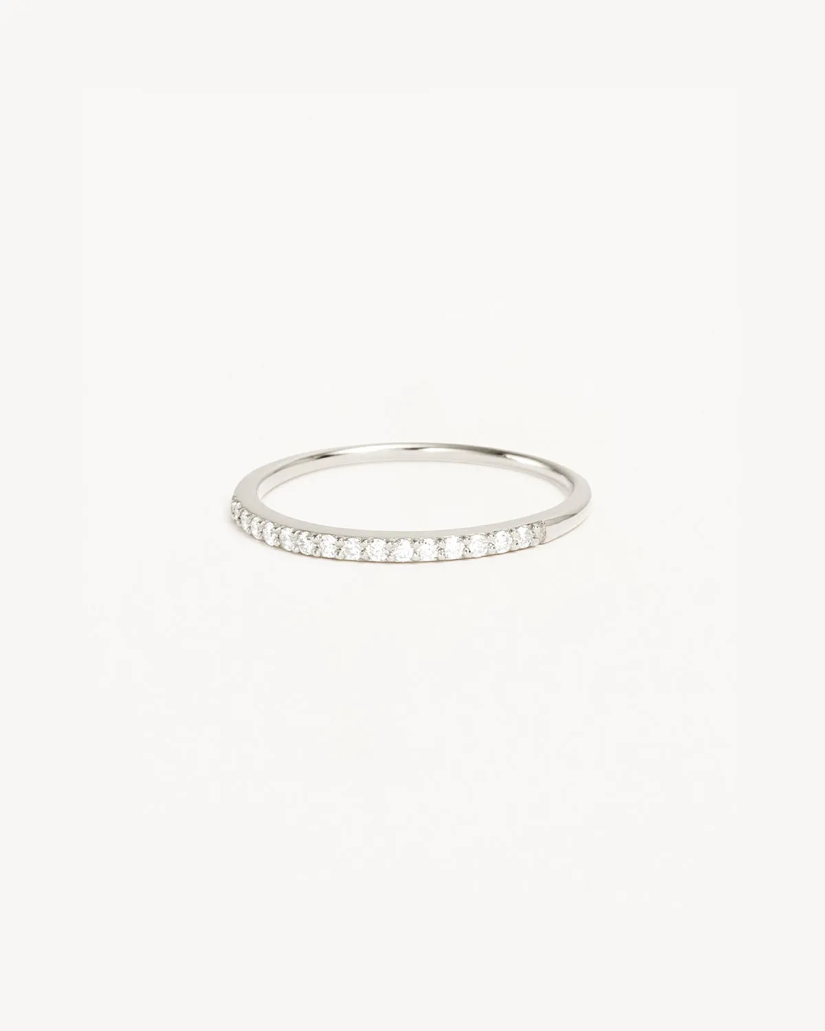 14k Solid White Gold Diamond Halo Ring Bycharlotte