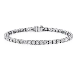 14K White Gold 6.00cts Diamond Tennis Bracelet